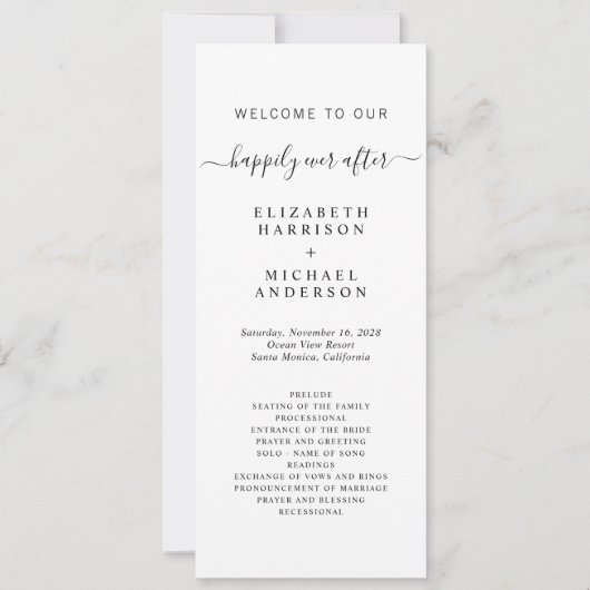 Chic Happy Jamais Après Le Programme De Cérémonie (Devant)