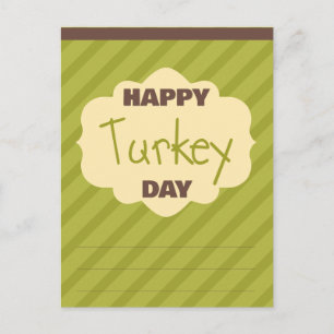 Chic Happy Turkey Day Feestdagenkaart