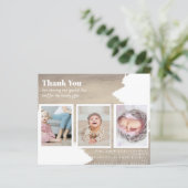 CHIC Hartelijk dank u FOTO COLLAGE Baby Cards BUDG (Staand voorkant)