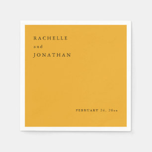 Chic Harvest Gold White Eenvoudige Trouwservetten Servet