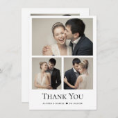 Chic Heart Moderne bruiloft Fotocollage Bedankkaart (Voorkant / Achterkant)
