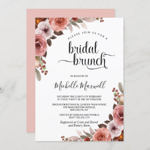 Chic Heaven in Roos, Floral Bridal Brunch Kaart