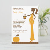 Chic Herfst mam-to-be-uitnodigingen Kaart (Staand voorkant)