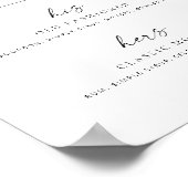 Chic + het Eenvoudige Teken van de Handtekening va Poster (Hoek)