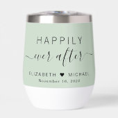 Chic Heureux Jamais Après Sage Mariage Vert (Avant)