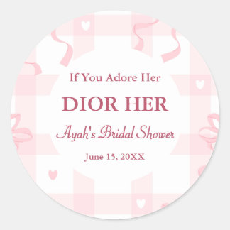 Chic High End Parfum Theme Pink Party Favoriet Ronde Sticker