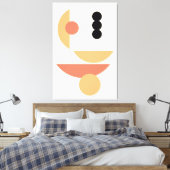 Chic Hip Abstract Red Sun Black Moon Fusion Art Canvas Afdruk (Insitu (Slaapkamer))