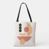 Chic Hip Abstract Red Sun Black Moon Fusion Art Draagtas (Achterkant)