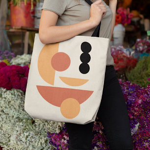 Chic Hip Abstract Red Sun Black Moon Fusion Art Draagtas