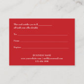 Chic Holiday Business Snowflakes Certificat cadeau (Dos)