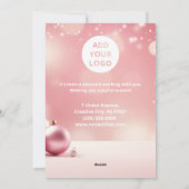 Chic Holiday Card | Custom Business Message Feestdagenkaart (Achterkant)