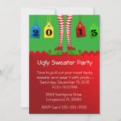 Chic Holiday/Kerstdag Ugly Sweater Party Kaart (Voorkant)