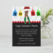 Chic Holiday/Kerstfeest Ugly Sweater Party Kaart (Staand voorkant)