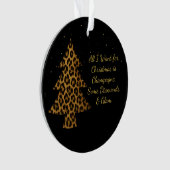 Chic Holiday Leopard Tree Design  Ornament (devant)