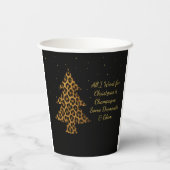 Chic Holiday Leopard Tree Design Papieren Bekers (Achterkant)