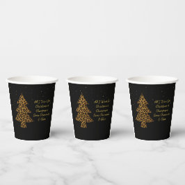 Chic Holiday Leopard Tree Design Papieren Bekers