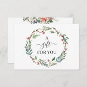 Chic Holly Berry & Leaves Wreatft Certificate (Voorkant / Achterkant)