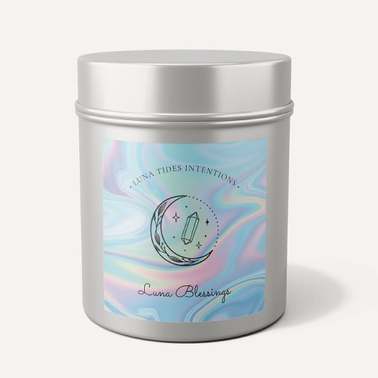 Chic Holographic Magical Inention Candles Label