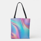 Chic holographic unicorn dripping glitter monogram draagtas (Achterkant)