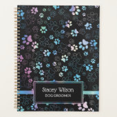 Chic Holographique Empreinte de patte Motif Chien  (Devant)