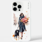 Chic Hondenliefhebber Floral Case-Mate iPhone Case (Achterkant)