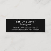 Chic Hot Pink Haarstylist Mini Visitekaartje (Achterkant)