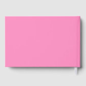Chic Hot Pink Red Script Verjaardag Gastboek Gastenboek (Achterkant)