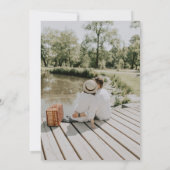 Chic Hydrangea Couple Photo Faire-part de mariage (Dos)