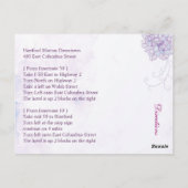 Chic Hydrangeas Wedding Accommodation + Direction Briefkaart (Achterkant)