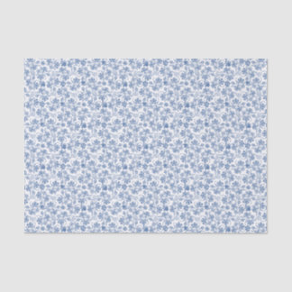 Chic Indigo Blue Ethnic Floral Print Tissue Paper Tissuepapier