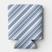 Chic Indigo Blue, Koelbox met witte strepen Blikjeskoeler (Achterkant)