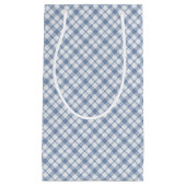 Chic Indigo Blue Preppy Check Petit sac cadeau (Devant)