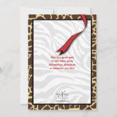 Chic Invitation d'anniversaire photo avec impressi (Dos)