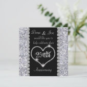 Chic Invitation du 25e anniversaire BLING (Debout devant)