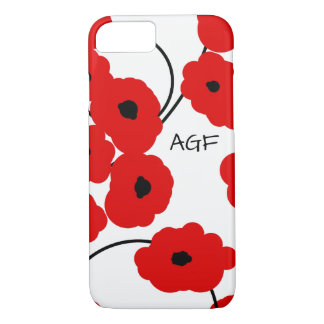 CHIC IPHONE 6 HOESJE_MOD RED & BLACK POPPIES 	iPhone 8/7 HOESJE