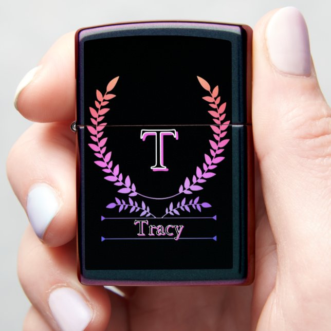Chic Iridescent Laurel Personalized Pocket (In Hand)