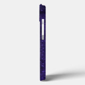 Chic Iridescent paars-blauwe faux-monogram Case-Mate iPhone Case (Achterkant / Links)