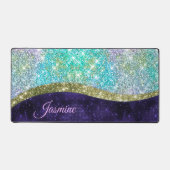 Chic irisé violet bleu faux parties scintillant mo (Recto)
