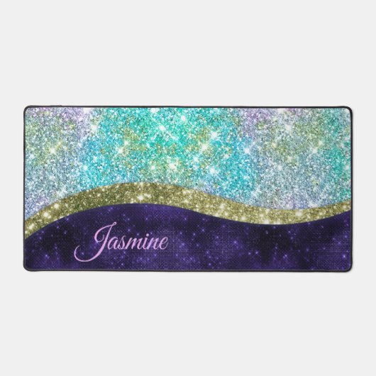 Chic irisé violet bleu faux parties scintillant mo (Recto)