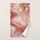 Chic ivoire, Terracotta et or marbleisé (Serviette à main)