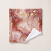 Chic ivoire, Terracotta et or marbleisé (Gant de toilette)