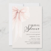 Chic Ivory Coquette Bow Vrijgezellenfeest Kaart (Voorkant)