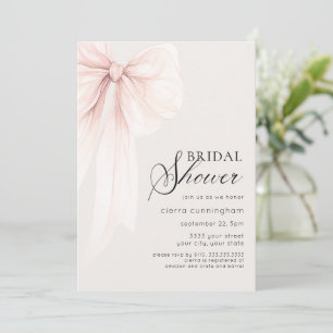 Chic Ivory Coquette Bow Vrijgezellenfeest Kaart