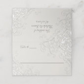 Chic Ivory en White Classic Weddenstijl (Buitenkant ongevouwen)