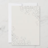 Chic Ivory en White Classic Wedding Invitation Kaart (Achterkant)