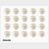 Chic Ivory Glitter Drips Vrijgezellenfeest Dank u Ronde Sticker (Vel)