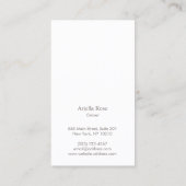 Chic  Ivory White Marble Visitekaartje (Achterkant)