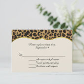 Chic Jaguar Imprimer tout usage Carte RSVP (Debout devant)