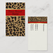 Chic Jaguar Print Visitekaartje (Voorkant / Achterkant)