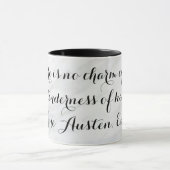 Chic Jane Austen Emma Book Quote Black Gray Marmer Mok (Midden)